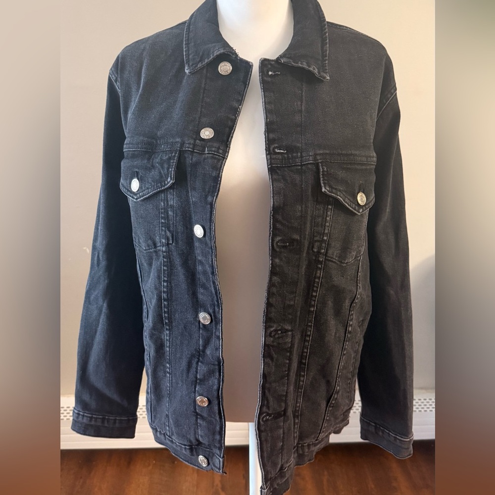 Zara Charcoal Denim Jacket